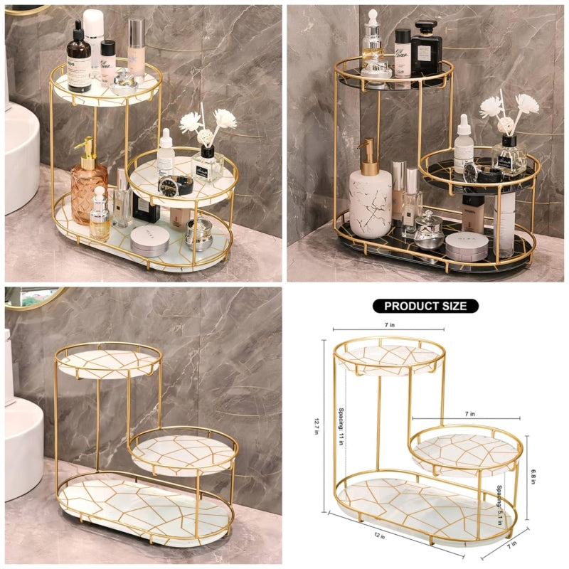 3 Tier Golden Vanity Stand