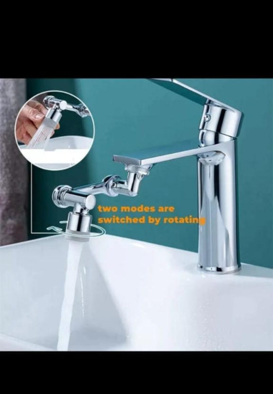 Rotating tap spray head extention