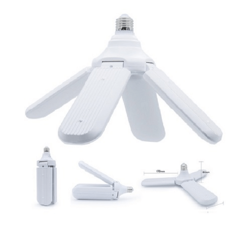 Foldable fan blade led garage lights