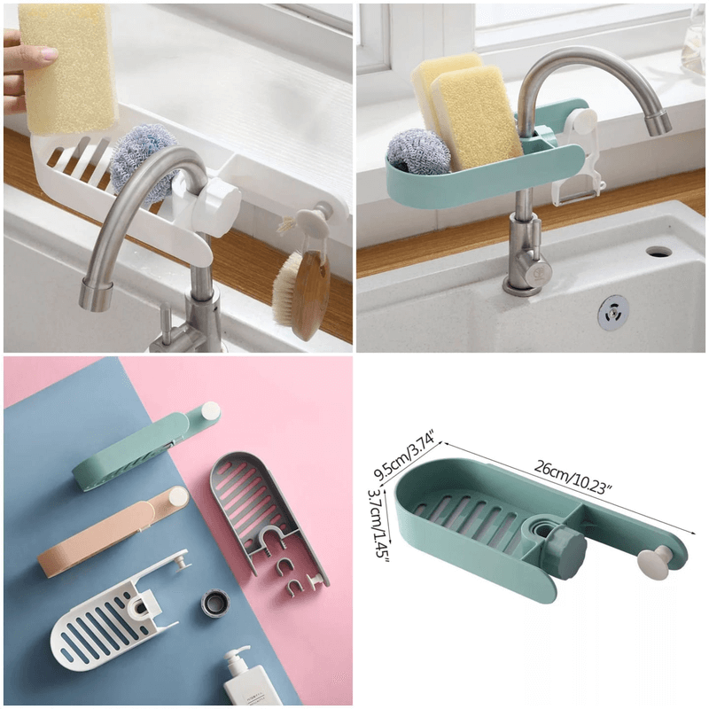 Faucet hook storage rack