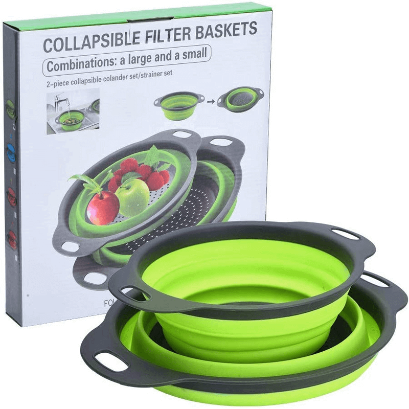 Foldable silicone filter baskets