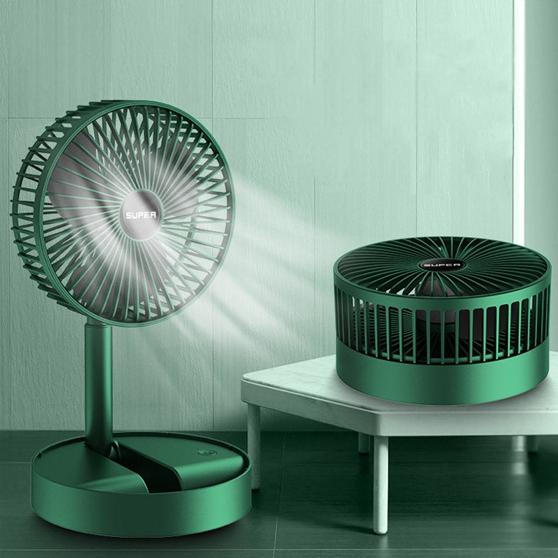 Mini rechargeable table folding fan