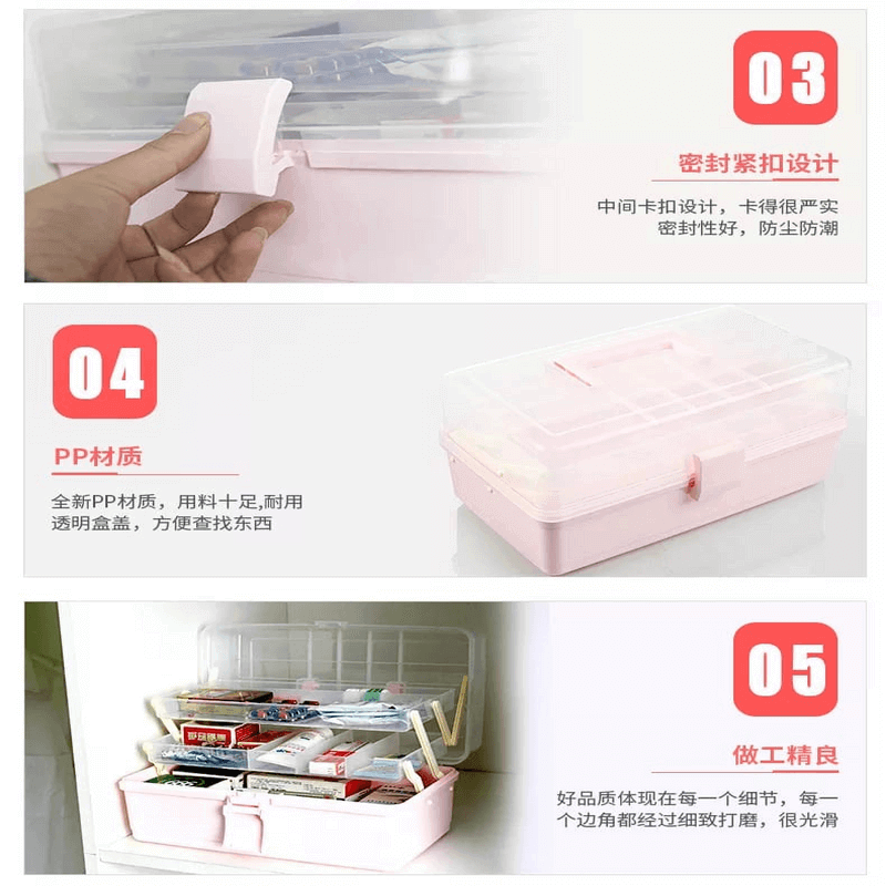 Multilayer plastic tool storage box