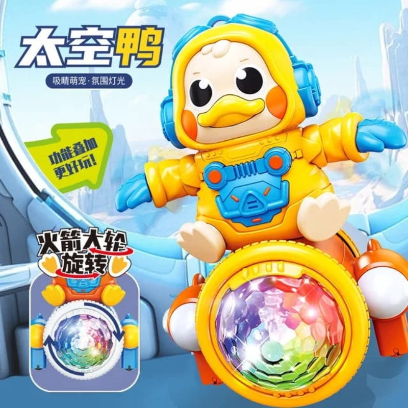 BATTERY OPERATED SPACE DUCK WITH LIGHT SOUNDS