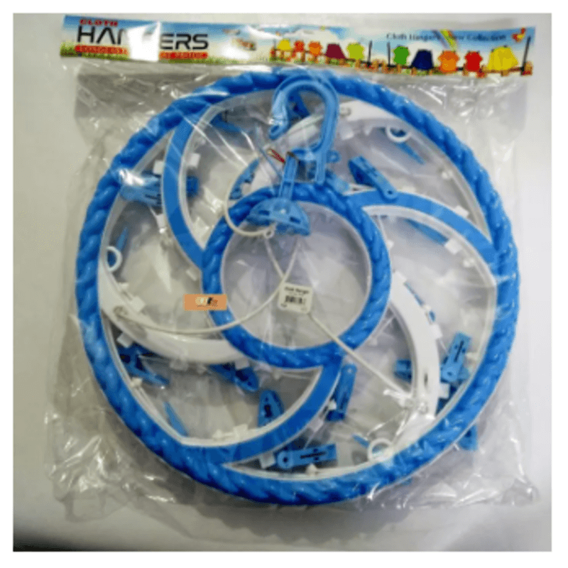 Clothes hanger with 24 clips