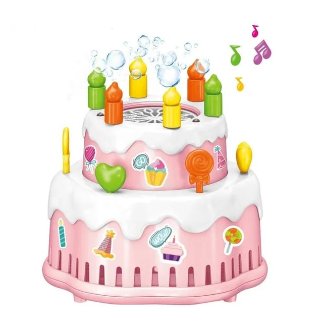 bubble cake with lights.