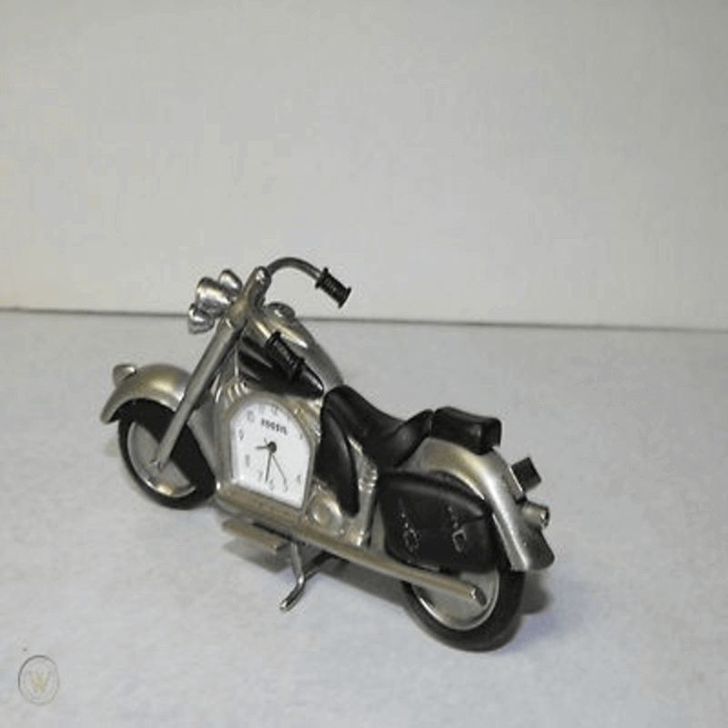 Fossil brand antique harley bike clock- metal black