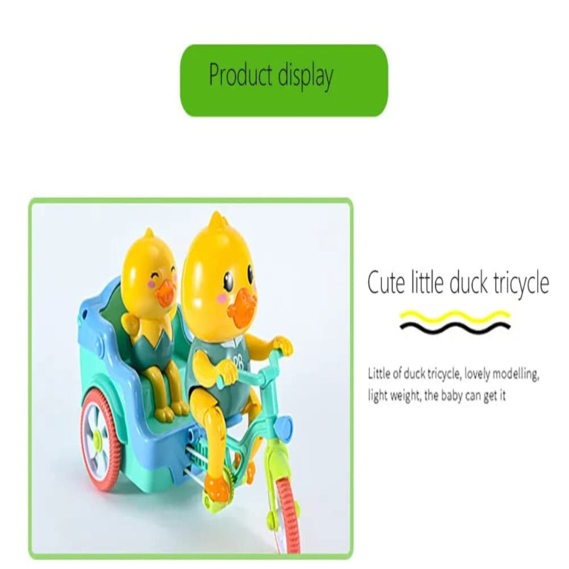 Battery Operated Funny Duck Auto Rickshaw Tricycle Toy