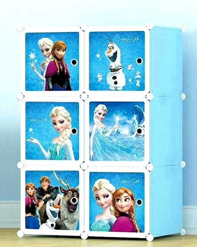 Disney princess wardrobe organizer rack for kids - 6 cubes