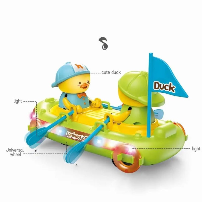 BATTERY OPERATED DUCK BOAT WITH LIGHT SOUNDS