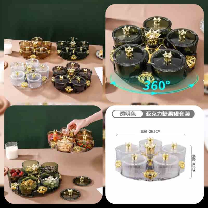 Acrylic Rotating Dry Fruit Tray