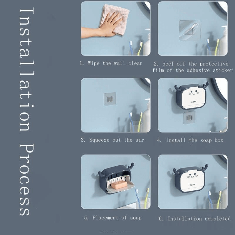 Flip-top cartoon antler soap box