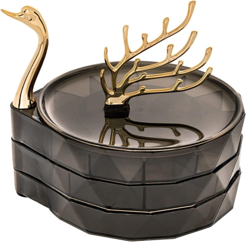 Swan shaped storage box for jewelry