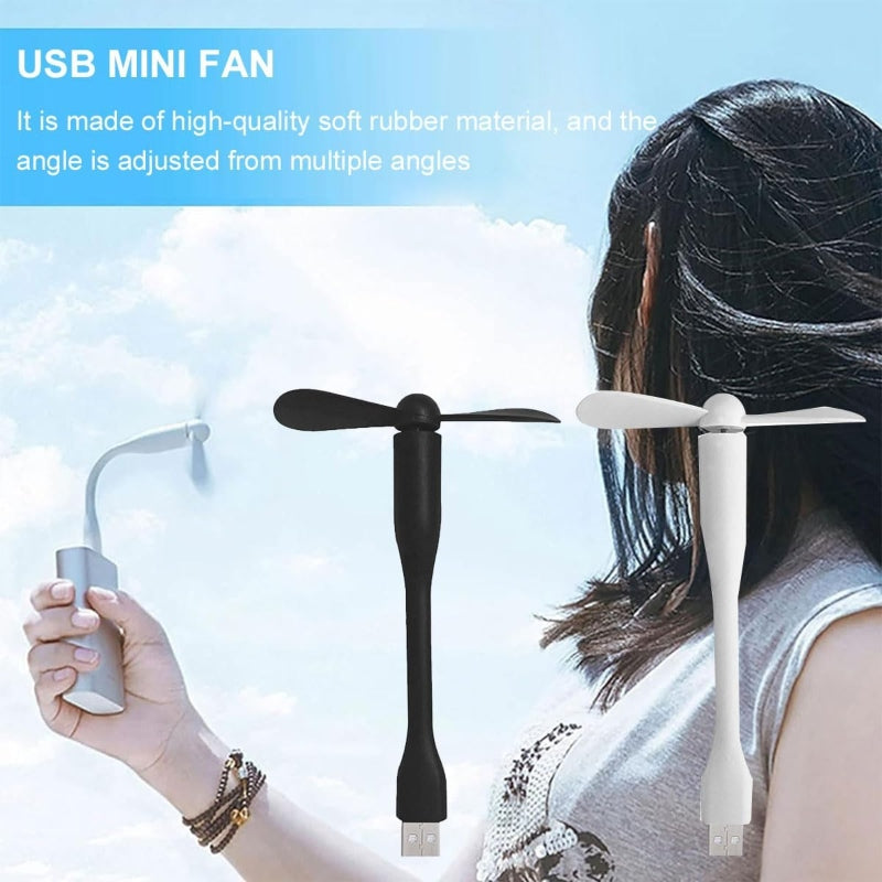 USB Fan Summer Flexible Power Bank