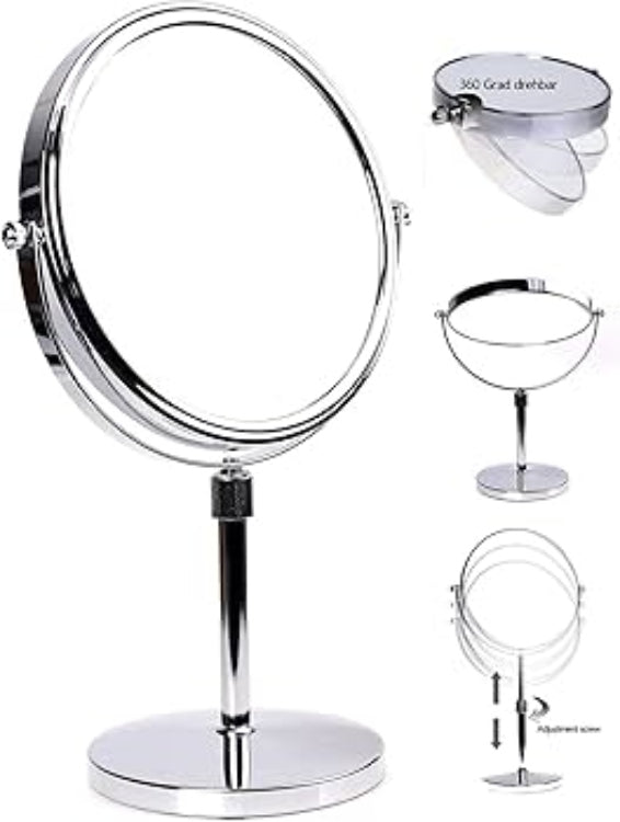 Magnify mirror with plastic frame