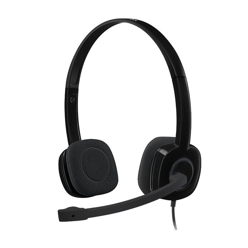Logitech headset h151 stereo with noise-cancelling mic