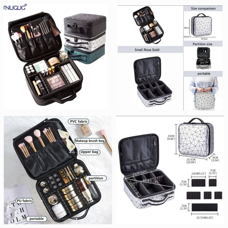 Makeup partition traveling storage box