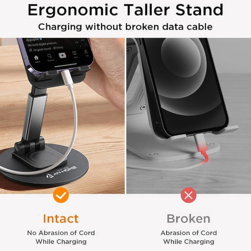 360 Rotatable Height Adjustable Foldable Phone Stand