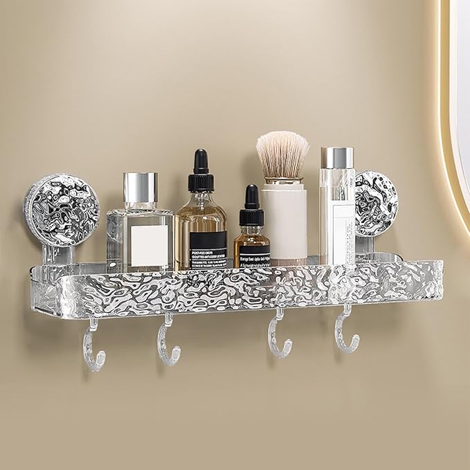 Crystal Suction Wall-Mounted Shelf