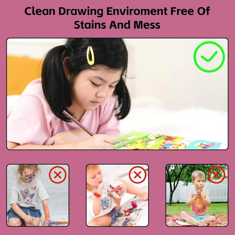 Reusable magical water books for children