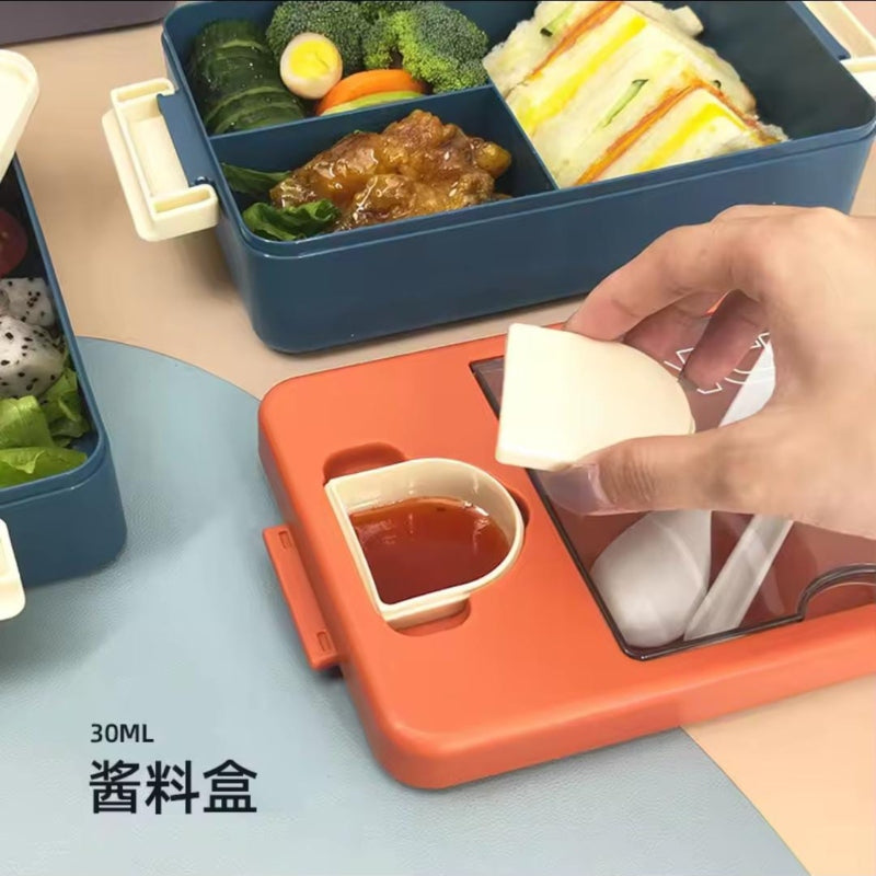 Air Tight Lunch Box With Sauce Box