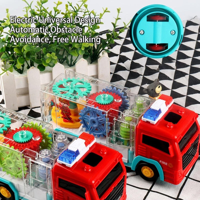 Battery Powered Fire Engine Toys with Changeable Light Sound