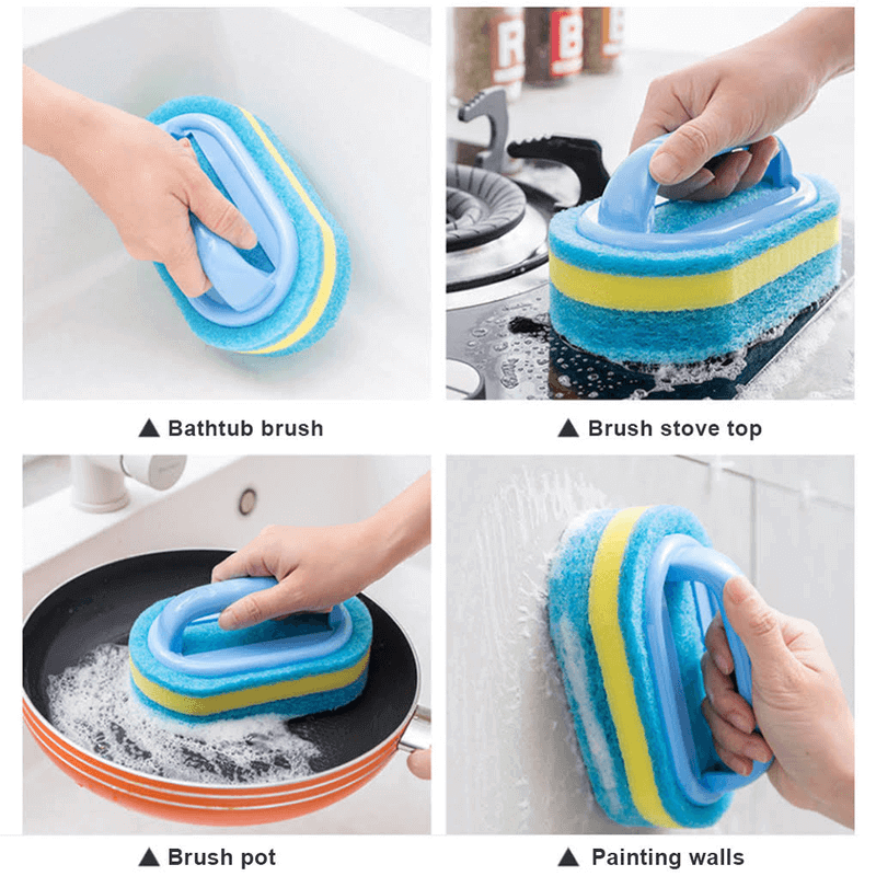 Magic sponge brush with handle