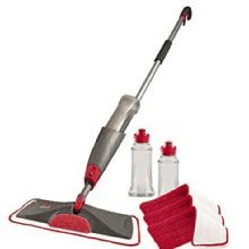 Self spray mop with micro fiber pad