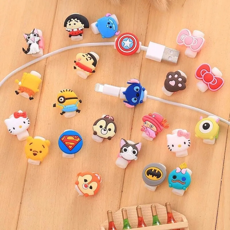10pcs lot cartoon cable protector data line