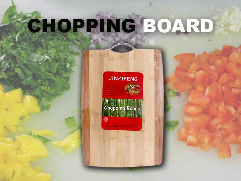 Wooden kitchen chopping cutting board with handle