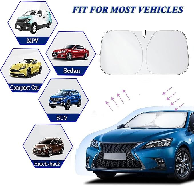 Car Windshield Sun Shade UV Rays Blocker Front Window Heat Protection - Prozone