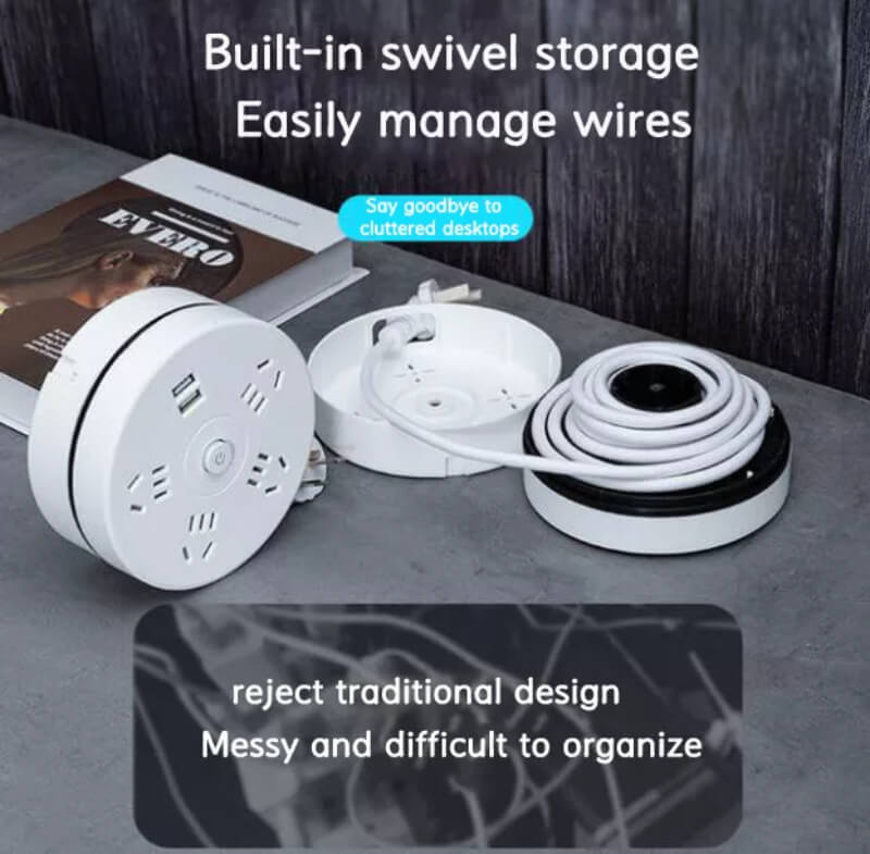 16.5 feet long electrical foldable extension 3 usb socket