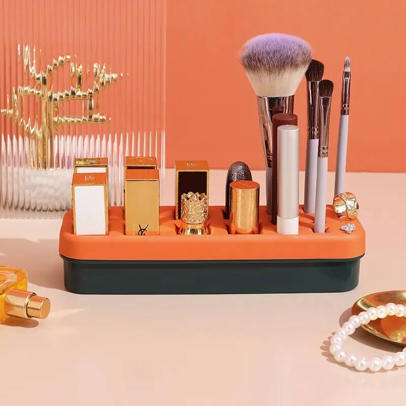 Silicone creative cosmetic display organizer