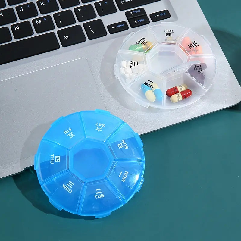 7 days weekly mini tablet pill medicine box