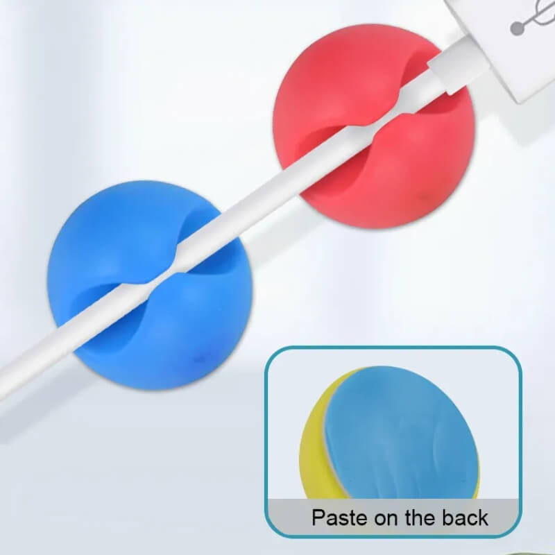 6 pack silicon cable clip earphone wire storage holder organizer