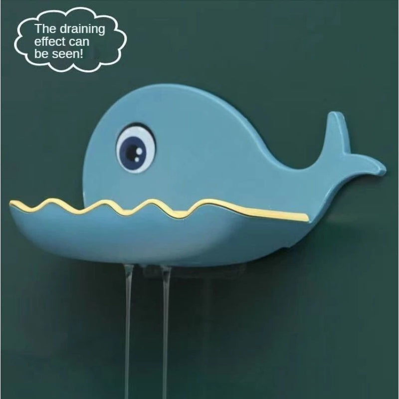 Pack Of 3 Fish-Shaped Double-Layer Adhesive Waterproof Soap Bar Holder Stand Rack For Bathroom, Shower, And Kitchen Walls
