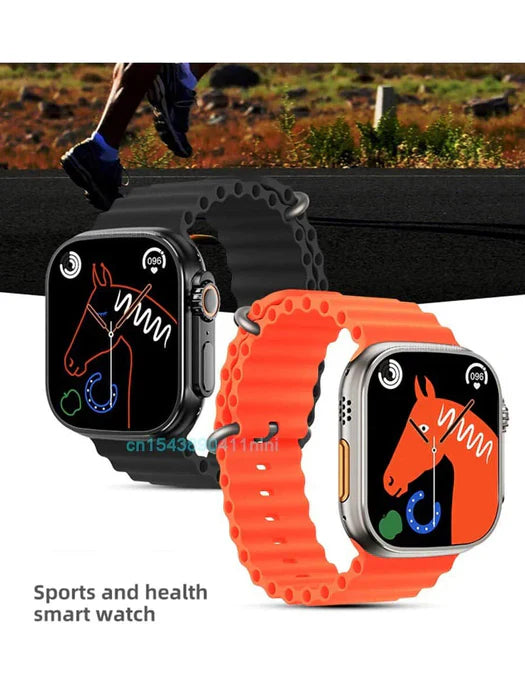 Ts8 Ultra Series 8 Men Women Bluetooth Call Heart Rate Sport Smartwatch WITH FITPRO APP ORANGE