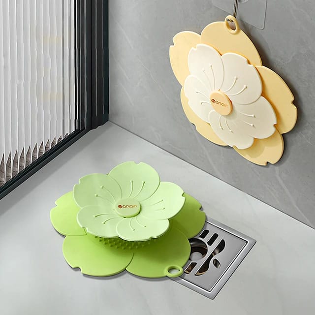 Silicone flower shape drain hair catcher