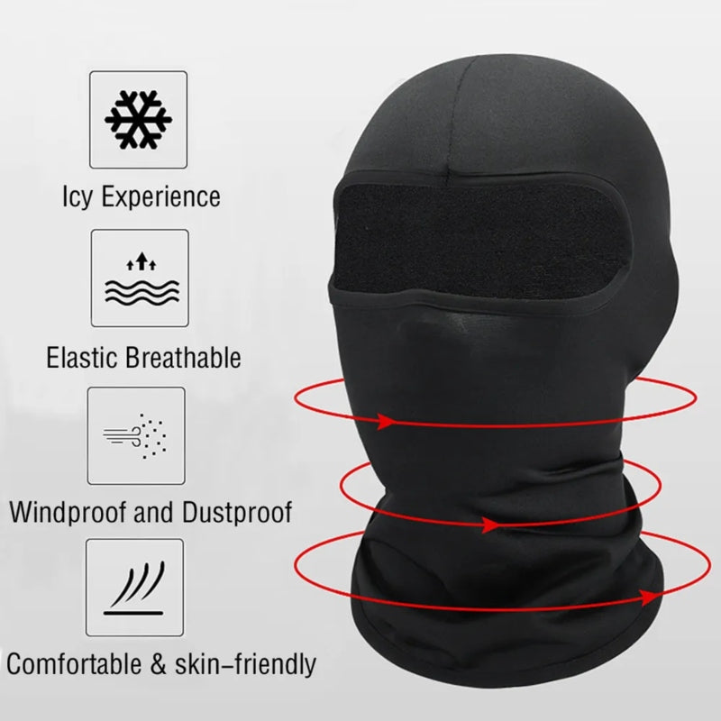 Black Cap Full Face Cover Winter Fleece Knitted Mask