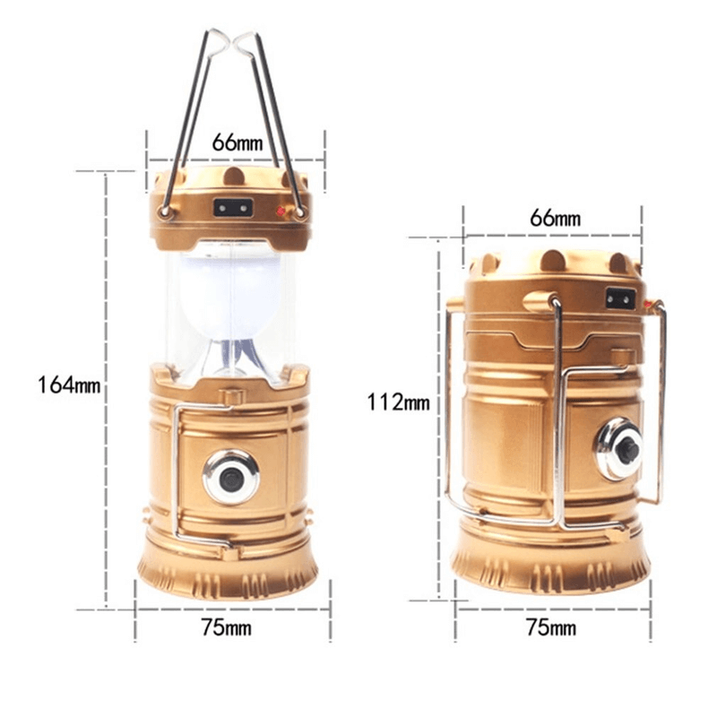 Solar lamp portable camping lantern