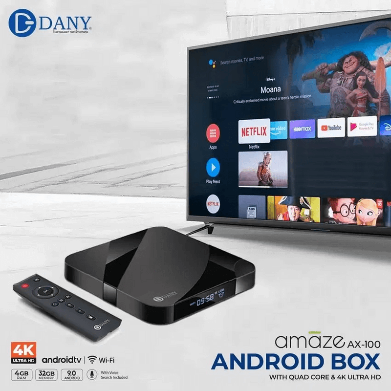 Amaze 4k android tv box 4gb 32gb ax-100