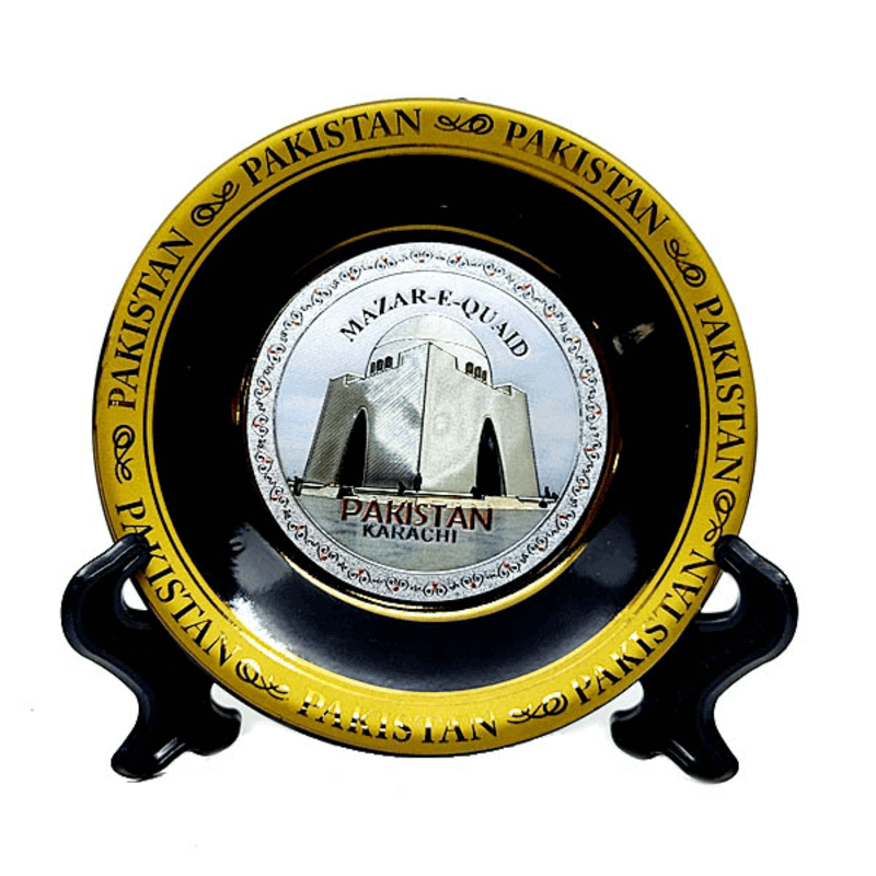 Pakistani mazar-e-quaid souvenirs plates