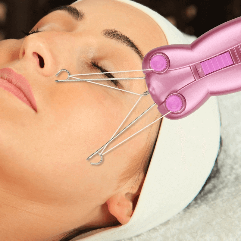 Facial hair remover electric threading tool