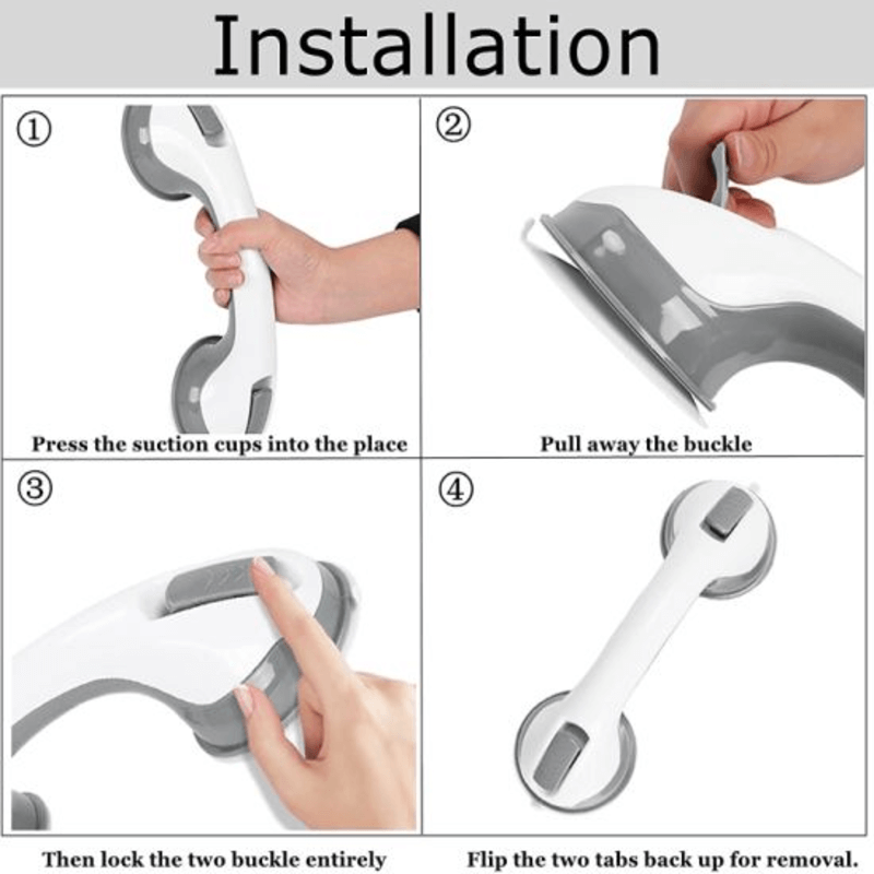 Suction lock helping handle safe grip