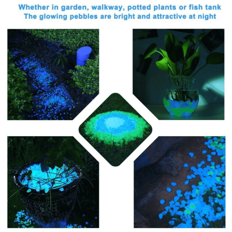 Glow in the dark fairy light pebbles for aquarium