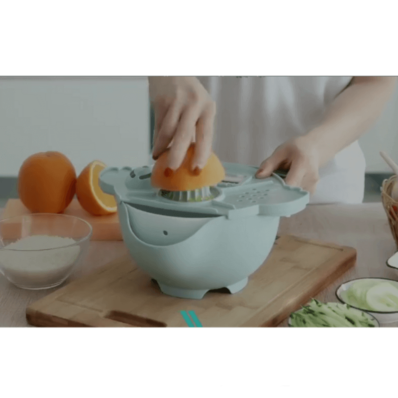 6 in 1 vegetable cutter drain basket