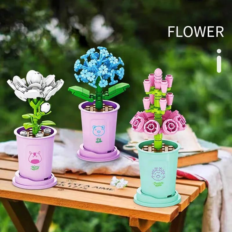 Flower Bouquet Potted Building Block
