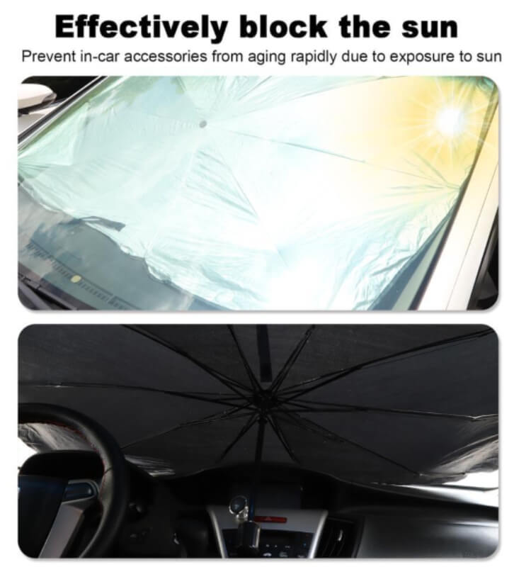 Alpha Car Windshield Sun Shade Foldable Umbrella - Prozone