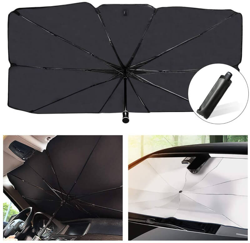 Alpha Car Windshield Sun Shade Foldable Umbrella - Prozone