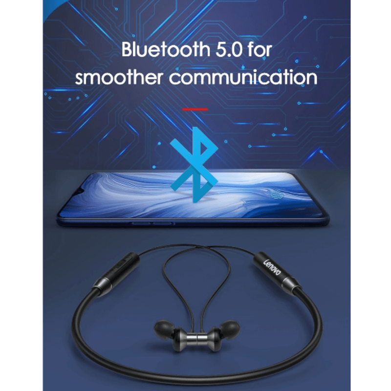 Lenovo neckband wireless headphones he05